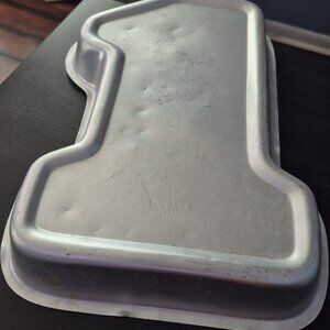VINTAGE WILTON NUMBER ONE #1 CAKE PAN #502-1905 1979 Aluminum Birthday Fun